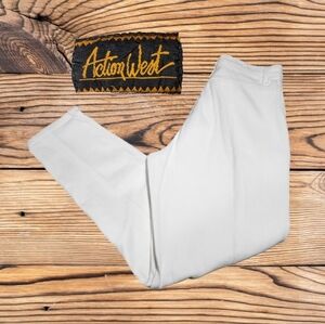 Action West Jeans Women High Rise Tapered Leg Denim Pants White L67718W Size 12